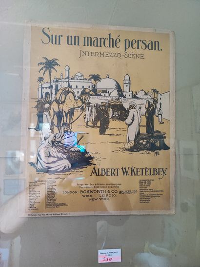 Lot of about 15 frames on oriental theme:...