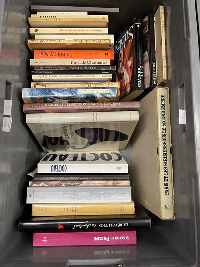 Two cases of art books including Carpaccio,...