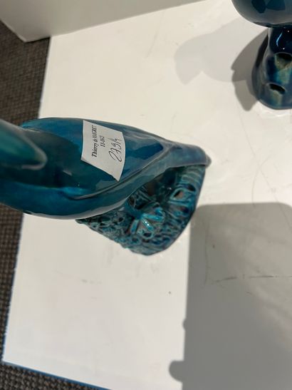 CHINA blue-glazed cookie lot comprising four...