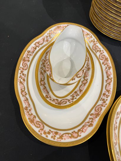 LPL LIMOGES France - Porcelain dinner service,...
