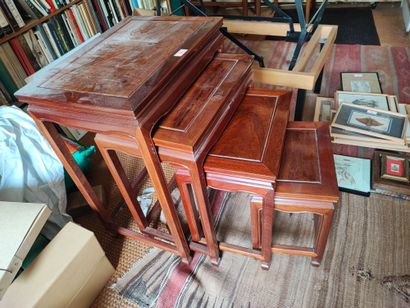 INDOCHINO work 
Four nesting tables in rosewood
scratches...