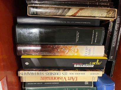 Two cases of art volumes including Van Eyck,...