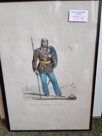 Lot of about 15 frames on oriental theme:...