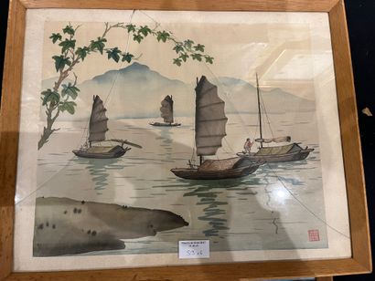 China or Southeast Asia
Lot of six framed...