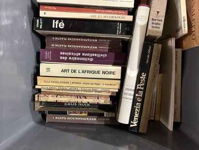 Two cases of art volumes including African...