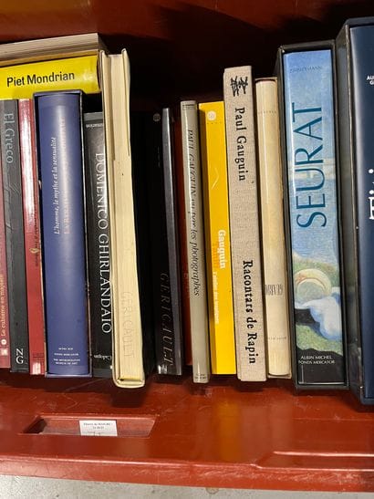 Two cases of art volumes including Seurat,...