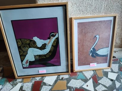 After GRUAU and others, lot of about 20 framed...