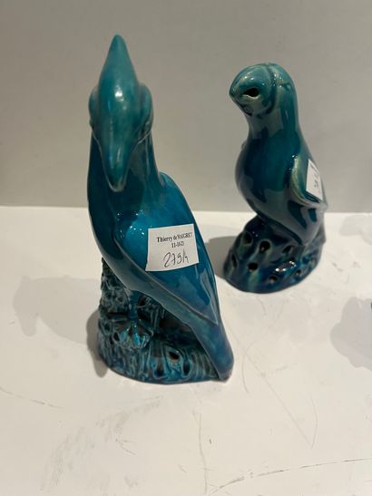 CHINA blue-glazed cookie lot comprising four...