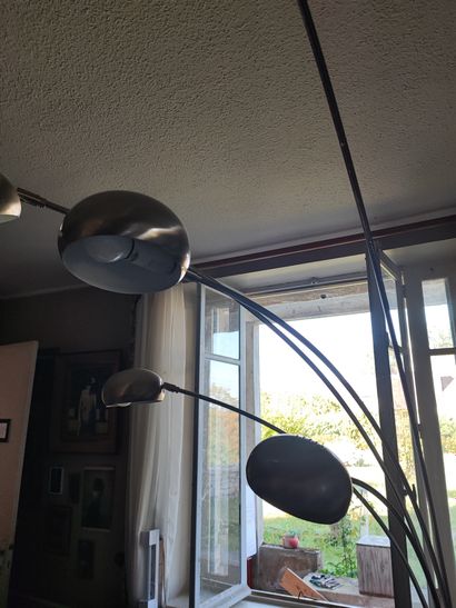 Five-light floor lamp, marble base 
Style...