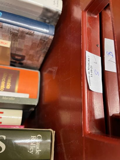 Two cases of art books including French faïence,...