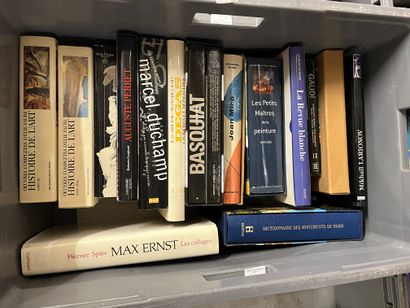 Case of art volumes including Basquiat, Gaudi...