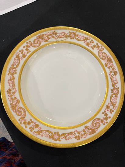 LPL LIMOGES France - Porcelain dinner service,...