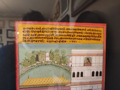 Miniature Indienne 
Scène de Palais 
26 x...
