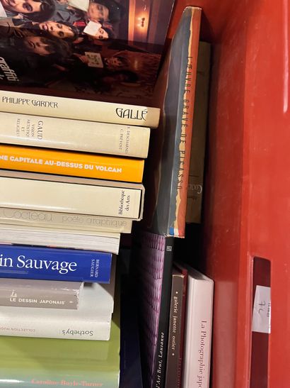 Two cases of art volumes including Art Nouveau,...