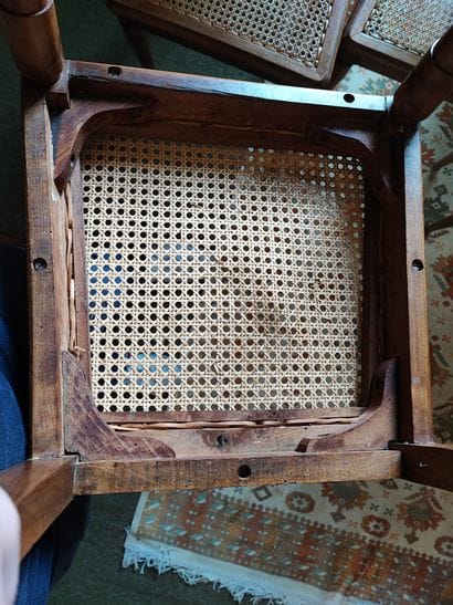Walnut dining room furniture 
Circa 1925...