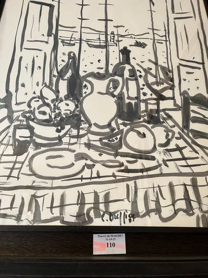 Ecole XXème
Table dressée
Encre
Signée en...