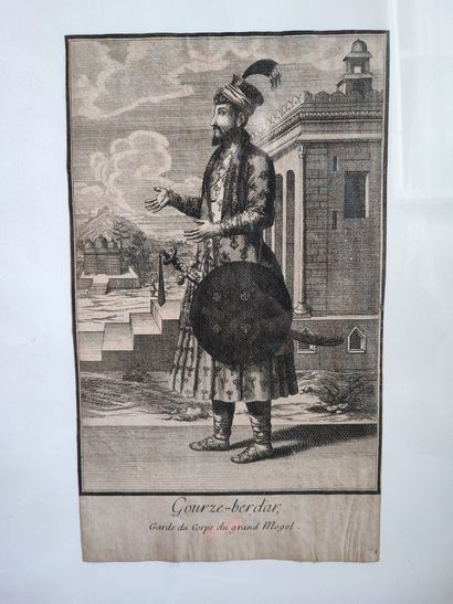 Lot of about 15 frames on oriental theme:...