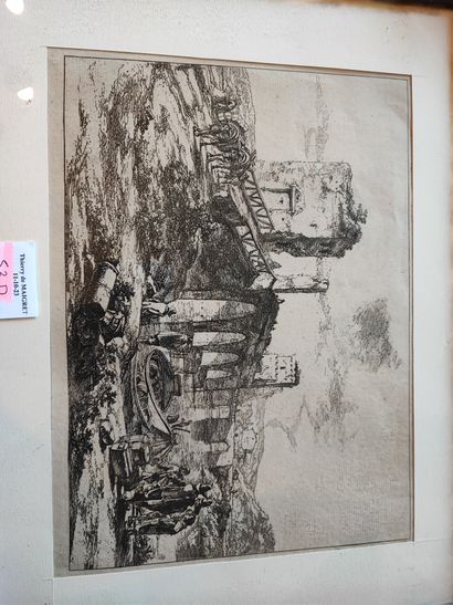 Lot of about 20 engravings depicting musicians,...