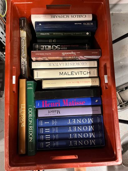 Two cases of art volumes including Malevitch,...