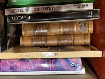 Two cases of art volumes including Van Eyck,...