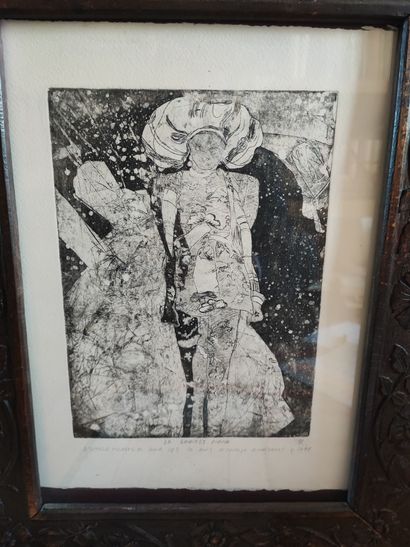 Lot d'encadrés (reproductions et estampes)...