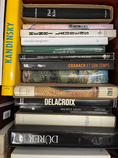 Two cases of art books, including Dali, Delacroix,...