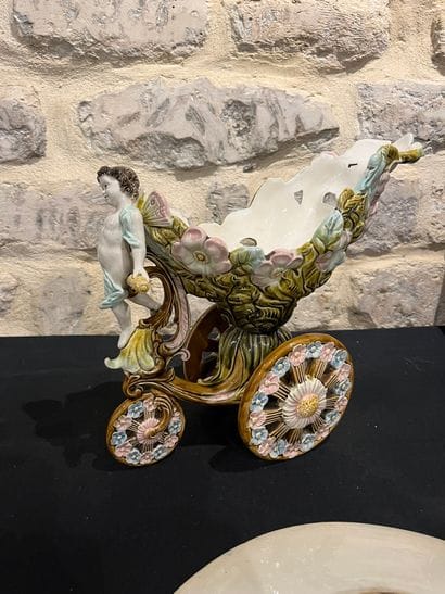 Lot including a rectangular dish decorated...