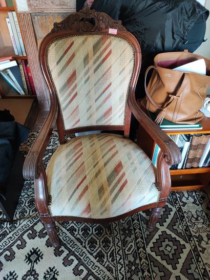 Armchair with violin back 
Late 19th century...