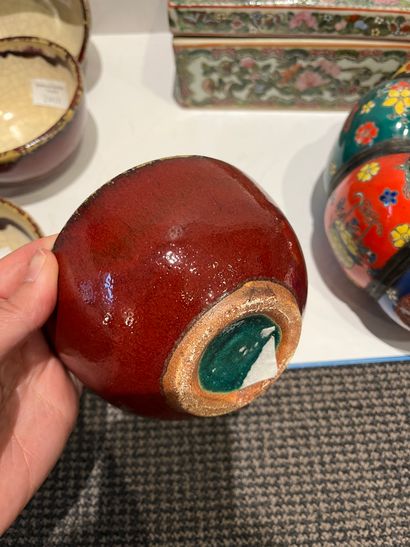 Modern Canton ceramic box (ref 72), length:...