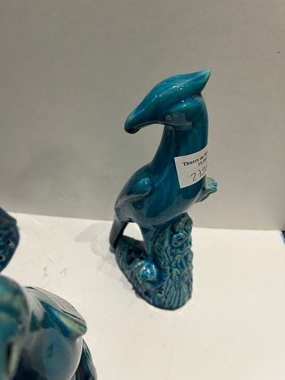 CHINA blue-glazed cookie lot comprising four...