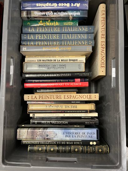 Two cases of art volumes including Japanese,...