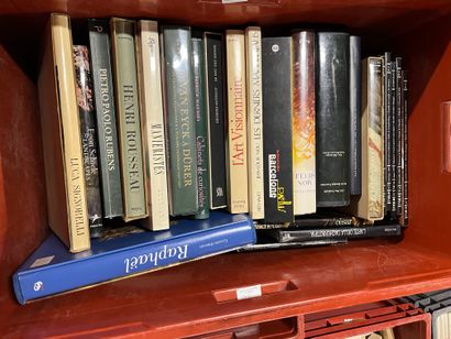 Two cases of art volumes including Van Eyck,...