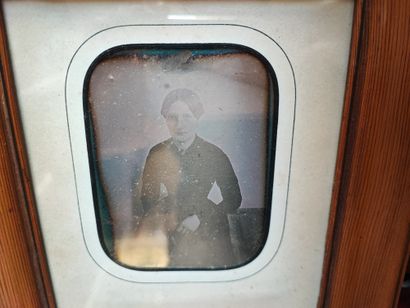 Set of three photographs, including a daguerreotype...