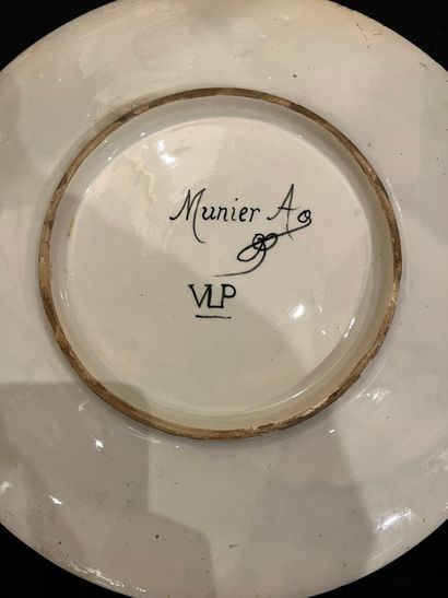 Lot including a rectangular dish decorated...