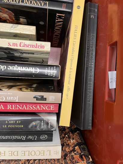 Two cases of art books, including Dali, Delacroix,...
