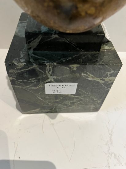 CHINA
Stone Buddha head, green marble base
Modern...