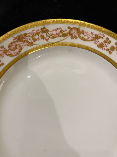 LPL LIMOGES France - Porcelain dinner service,...