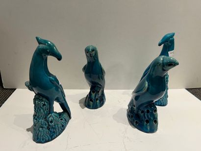 CHINA blue-glazed cookie lot comprising four...