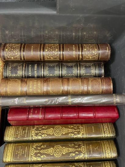 Two cases of bound volumes including Malraux,...