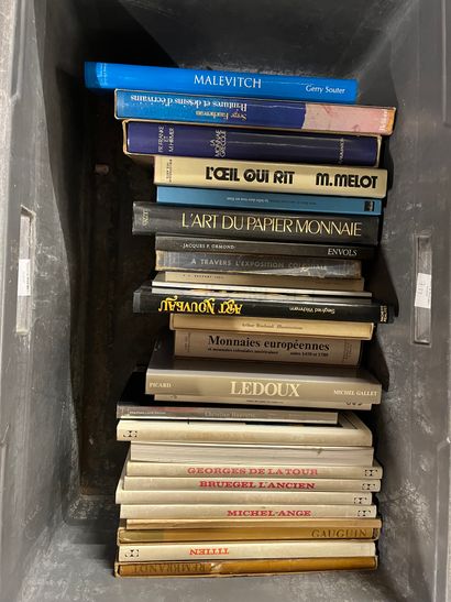 Two cases of art volumes including Ledoux,...