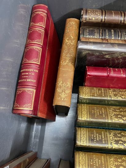 Two cases of bound volumes including Malraux,...