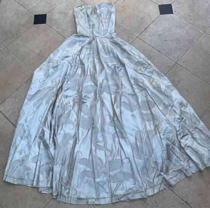 N Set of 3 long strapless dresses:
one in...