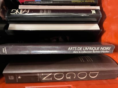 Two cases of art volumes including African...