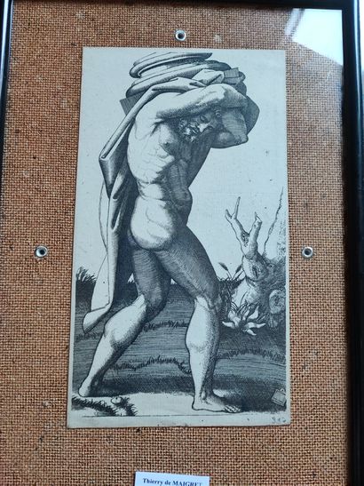 Lot of about 25 framed reproductions and...