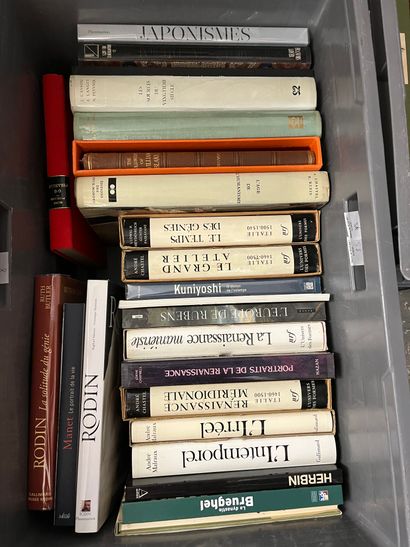 Two cases of art books including Japonisme,...