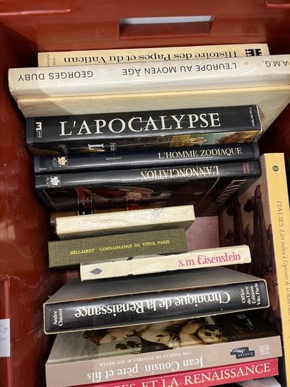 Two cases of art books, including Dali, Delacroix,...