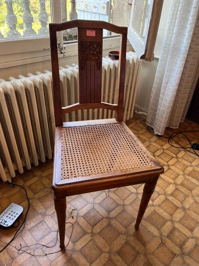 Walnut dining room furniture 
Circa 1925...