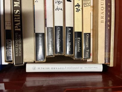 Two cases of art volumes including Van Eyck,...