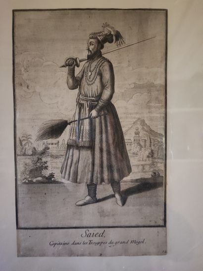 Lot of about 15 frames on oriental theme:...