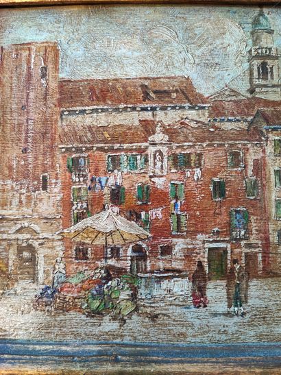 Ecole du XIXème siècle 
Vue de Venise 
Petite...